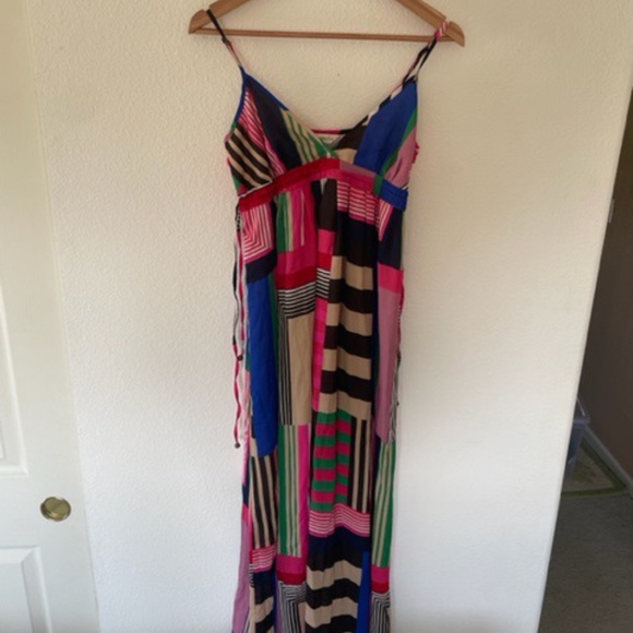 Accessorize | Multi-Color Abstract Spaghetti Strap Bodice Maxi Dress, Size S 🌸 - Picture 1 of 9